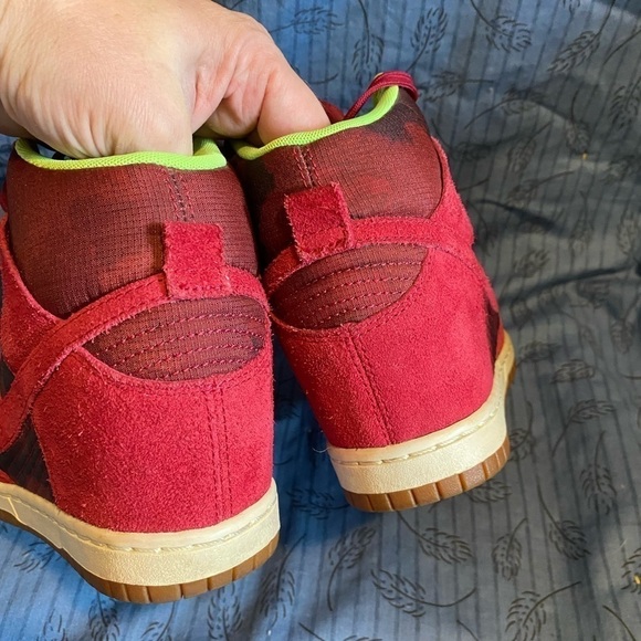 Nike dunks sky high noble red suede camo hidden wedge sneaker 5.5 - Picture 4 of 8